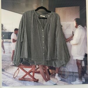 Doen Jane Blouse Black Gingham